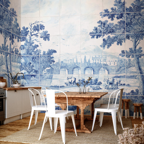 Carta da parati Azulejos - cucina, per sala da pranzo