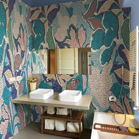Carta da parati Mosaico Floreale - 