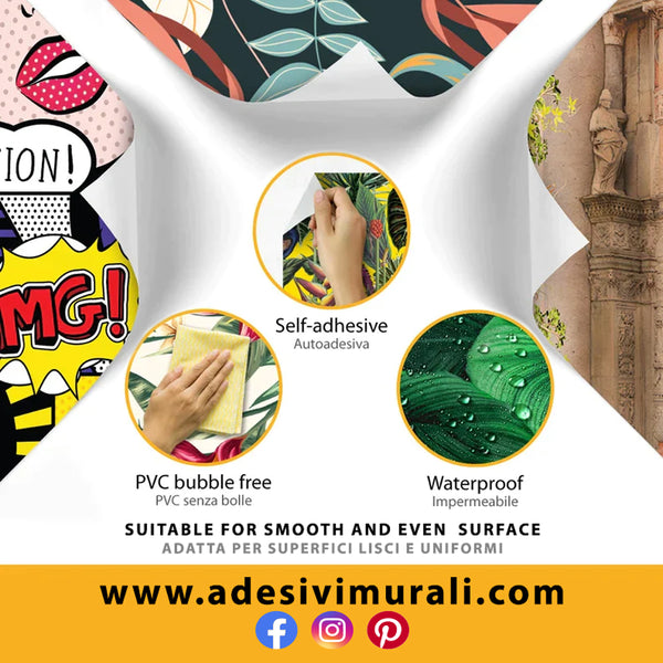 Pellicola Lavagna Autoadesiva Nera 43x300cm - Carta Scrivibile Con Gessetti, Fai Da Te