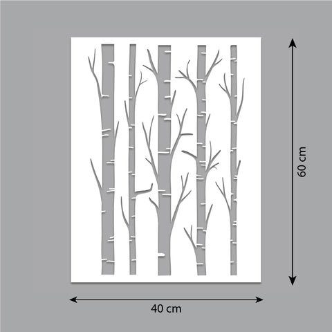 Foresta - Stencil per Pittura e Decorazione