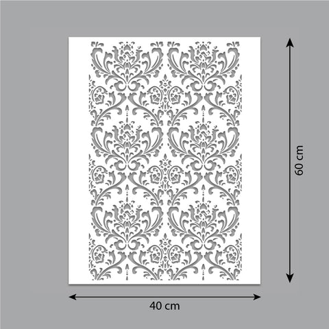 Damascato lussuoso - Stencil per Pittura e Decorazione
