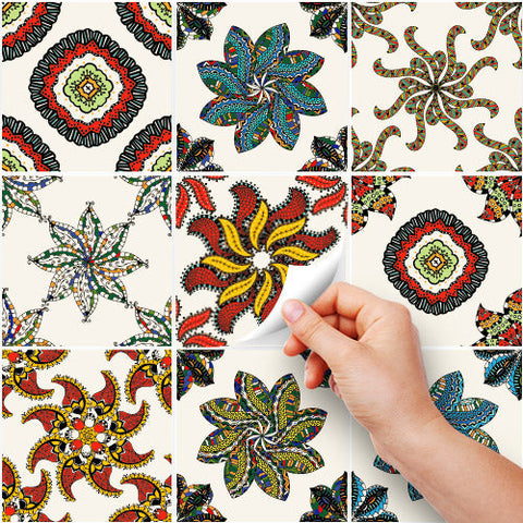 Adesivi per piastrelle Decoro floreale dettaglio