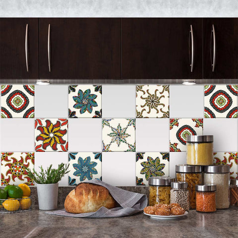 Adesivi per piastrelle Decoro floreale cucina