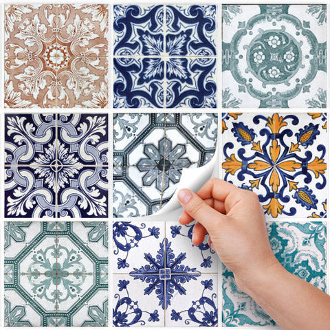 Decorazione bagno collage creativo | Adesivi per piastrelle