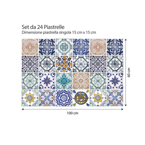 Decorazione bagno collage creativo | Adesivi per piastrelle
