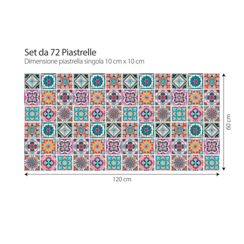 Decori anni 70 | Adesivi per piastrelle