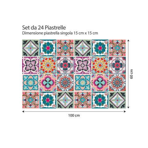 Decori anni 70 | Adesivi per piastrelle