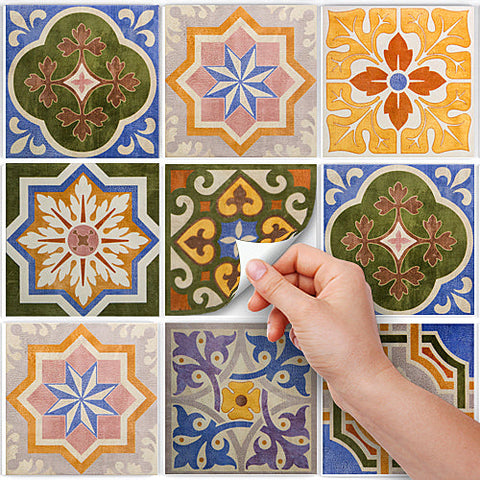 Decori forme retrò | Adesivi per piastrelle