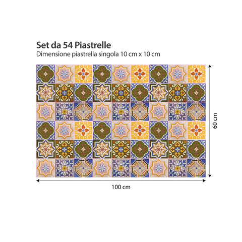 Decori forme retrò | Adesivi per piastrelle