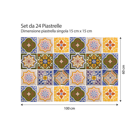 Decori forme retrò | Adesivi per piastrelle