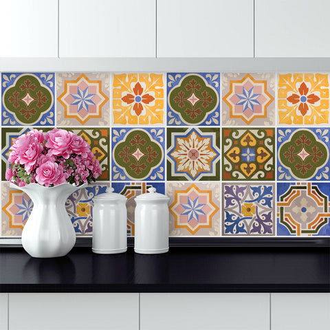 Decori forme retrò | Adesivi per piastrelle