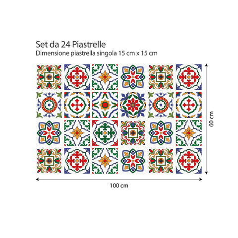 Adesivi per piastrelle Fantasia ungherese 15cm