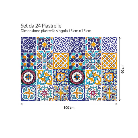 Adesivo per piastrelle Decori Portoghesi 15cm