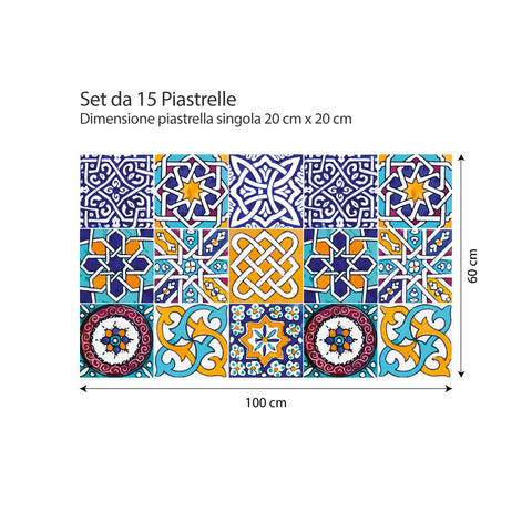 Adesivo per piastrelle Decori Portoghesi 20cm