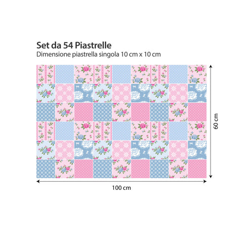 Fantasia di rose | Adesivi per piastrelle