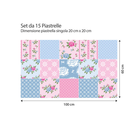 Fantasia di rose | Adesivi per piastrelle
