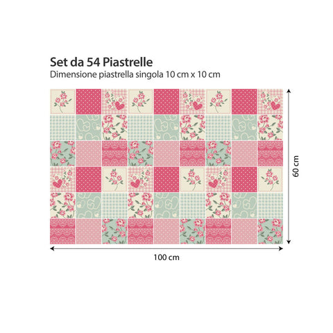 Fantasia di rose 2 | Adesivi per piastrelle