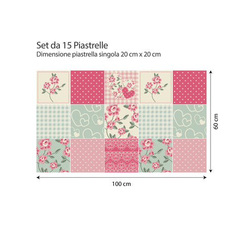 Fantasia di rose 2 | Adesivi per piastrelle