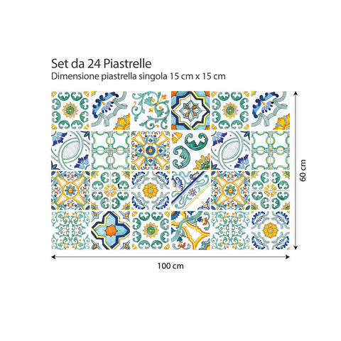 Adesivo per piastrelle Amalfi 15cm