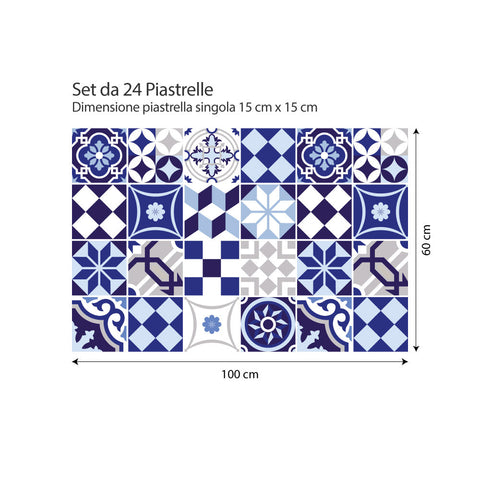 Blu portoghese | Adesivi per piastrelle