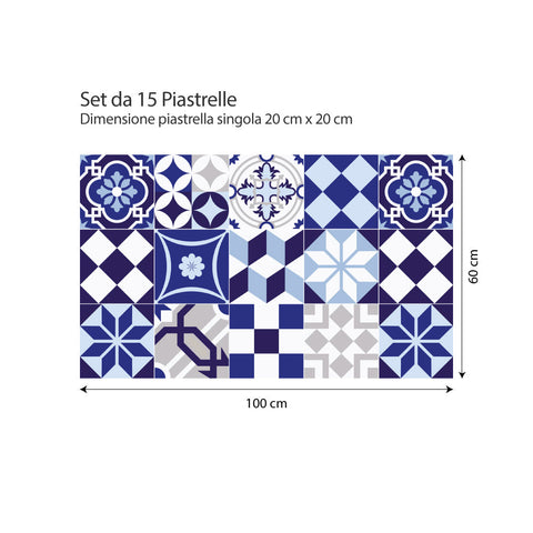 Blu portoghese | Adesivi per piastrelle