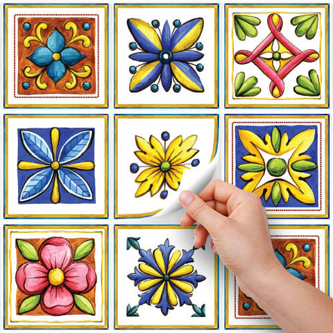 Adesivi per piastrelle Fiori di Vietri