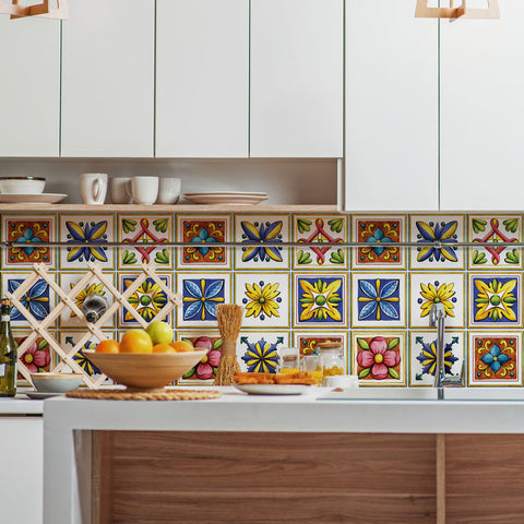Adesivi per piastrelle cucina Fiori di Vietri 2