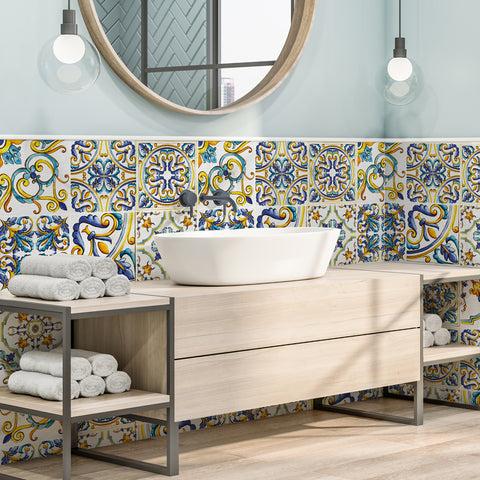 Adesivo per piastrelle bagno Positano