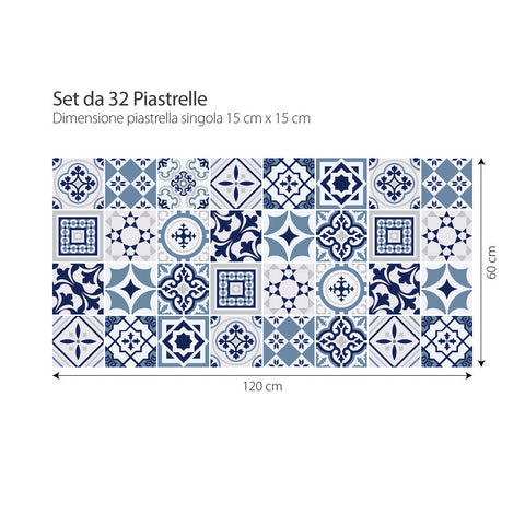 Fes blu | Adesivi per piastrelle