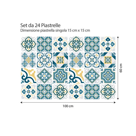 Adesivi per piastrelle Funchal Verde 15x15