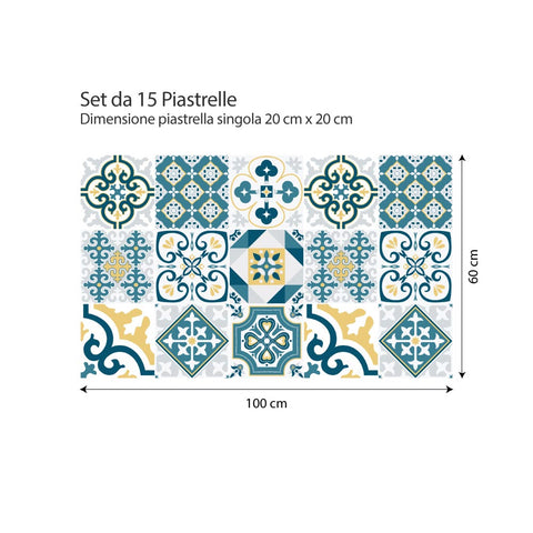 Adesivi per piastrelle Funchal Verde 20cm