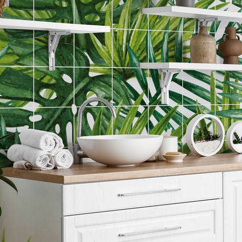 Adesivo per piastrelle cucina Jungle