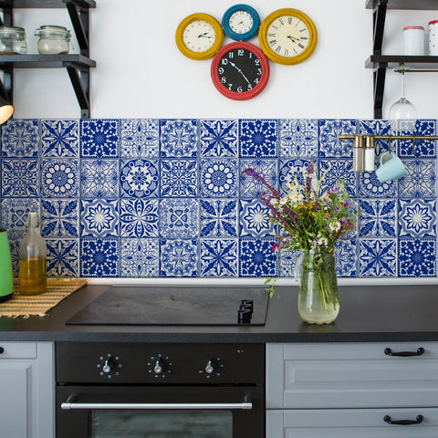 Adesivi per piastrelle cucina Blu Tunisi
