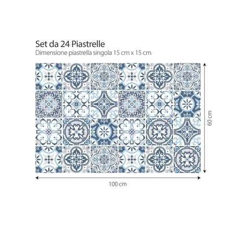 Adesivi per piastrelle Corfù 15cm