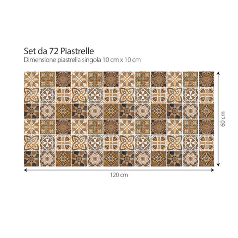 Adesivi per piastrelle Adria per bagno 10x10