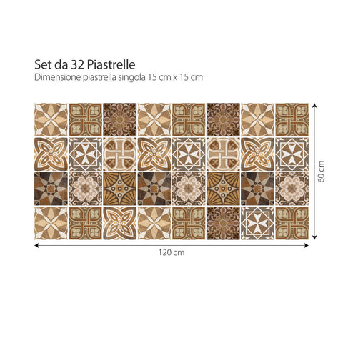 Adesivi per piastrelle Adria per bagno 15x15