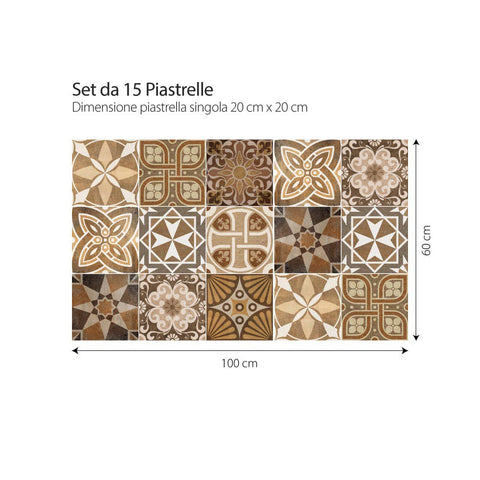 Adesivi per piastrelle Adria per bagno 20 cm