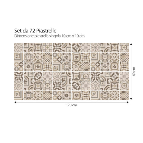 Adesivi per piastrelle tortora 10x10