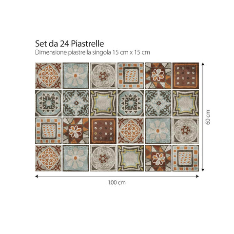 Adesivo per piastrelle Cancun 15cm
