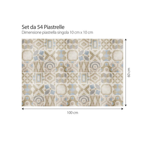 Adesivo per piastrelle Tulum 10cm