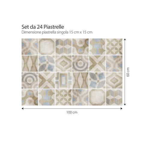 Adesivo per piastrelle Tulum 15cm