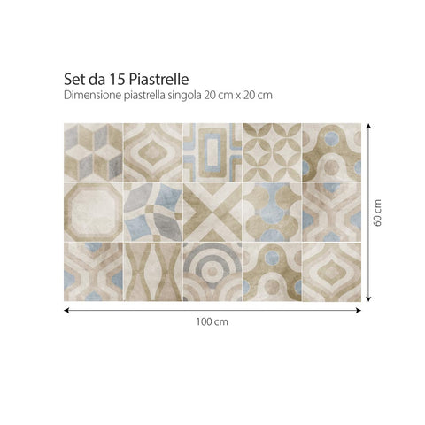 Adesivo per piastrelle Tulum 20cm