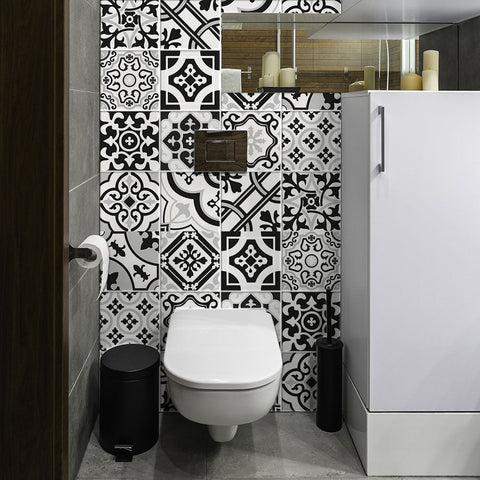 Adesivi per piastrelle bagno Kiev nero
