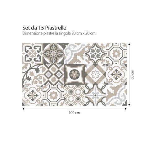 Adesivi per piastrelle Kazan Beige 20cm