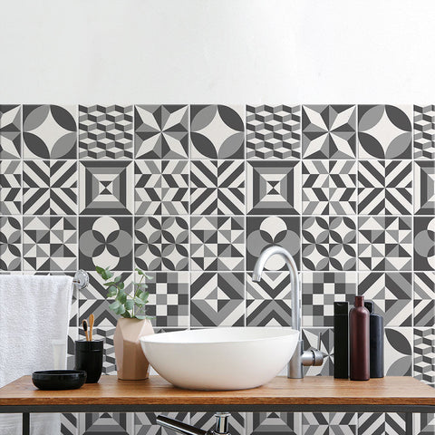 Adesivi per piastrelle bagno Nantes Grigio