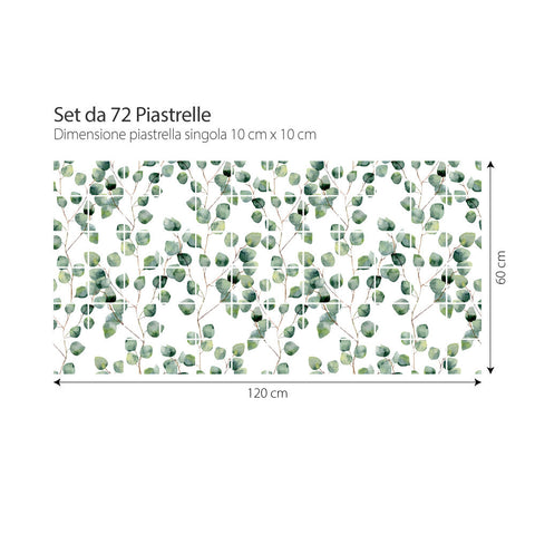 Adesivo per piastrelle Eucalyptus 10cm