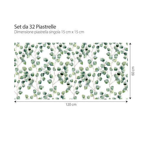 Adesivo per piastrelle Eucalyptus 15cm