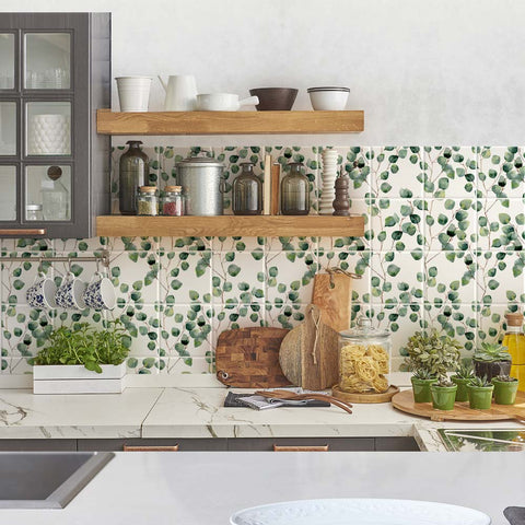 Adesivo per piastrelle cucina Eucalyptus