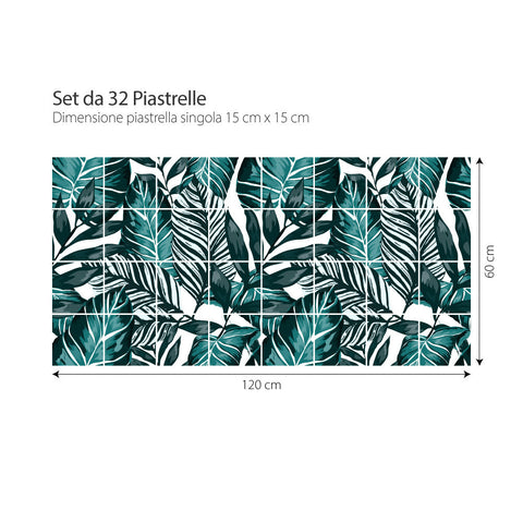 Ombre tropicali | Adesivi per piastrelle