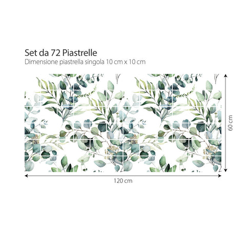 Adesivo per piastrelle Watercolor Nature 10cm